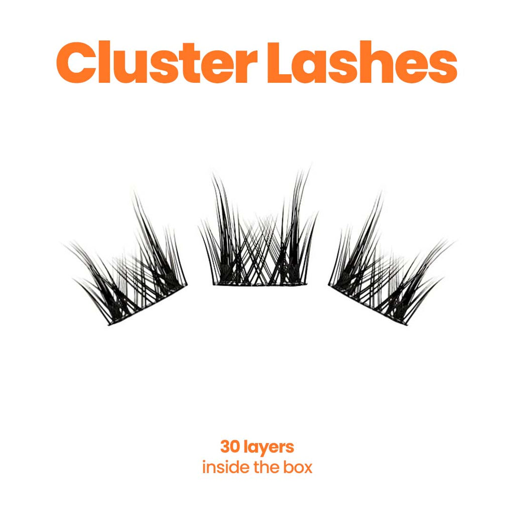 Easy Apply Glueless Cluster Eyelashes, 8 pairs